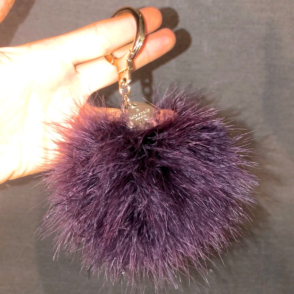 Kate Spade Plum Purple Bag Charm w/ Gold Hardware